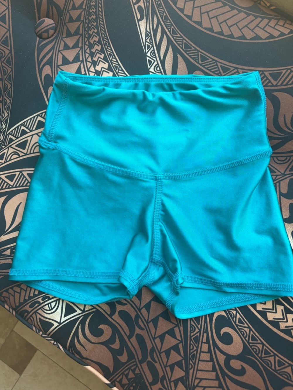 Kids Dance Shorts - Bright Teal Performance Style